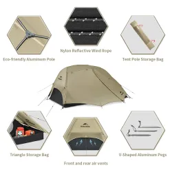 NATUREHIKE Star River UL : Tente 2 personnes légère et imperméable